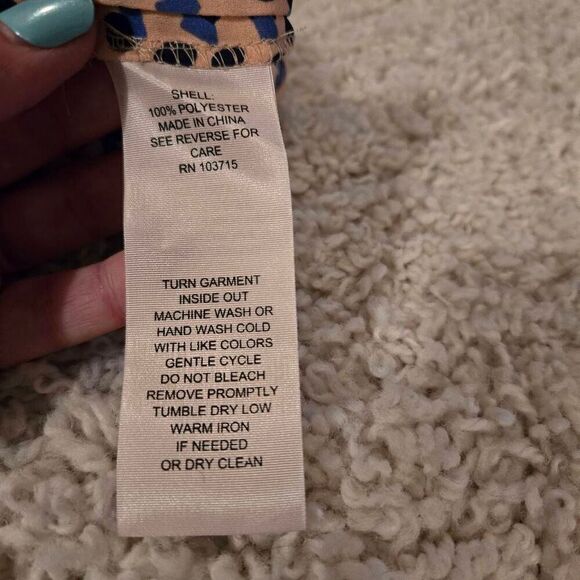 Nanette Lepore Pink Blue Polka Dot Sleeveless Top L - Picture 7 of 7